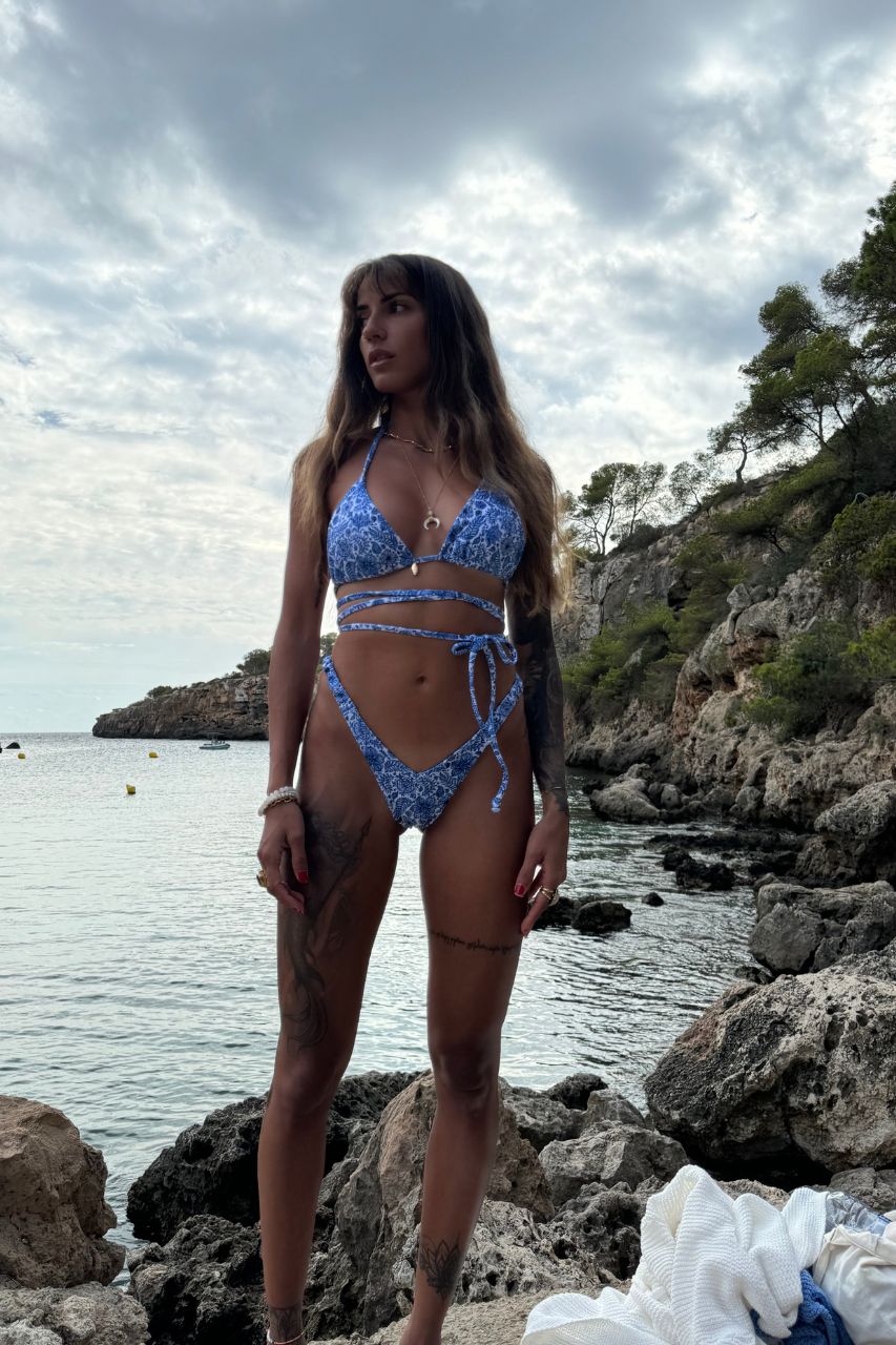 Neyla Bikini Top, Morocco Flower
