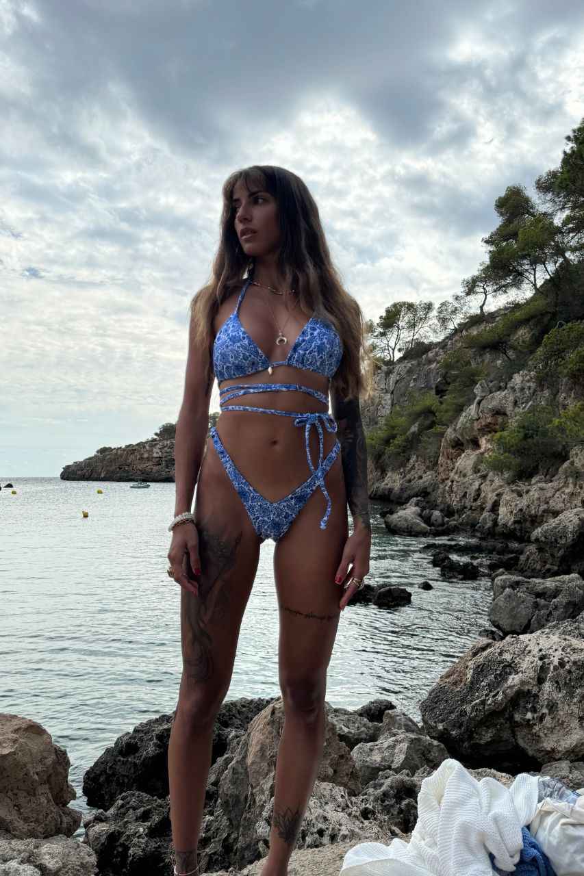 Neyla Bikini Top, Morocco Flower