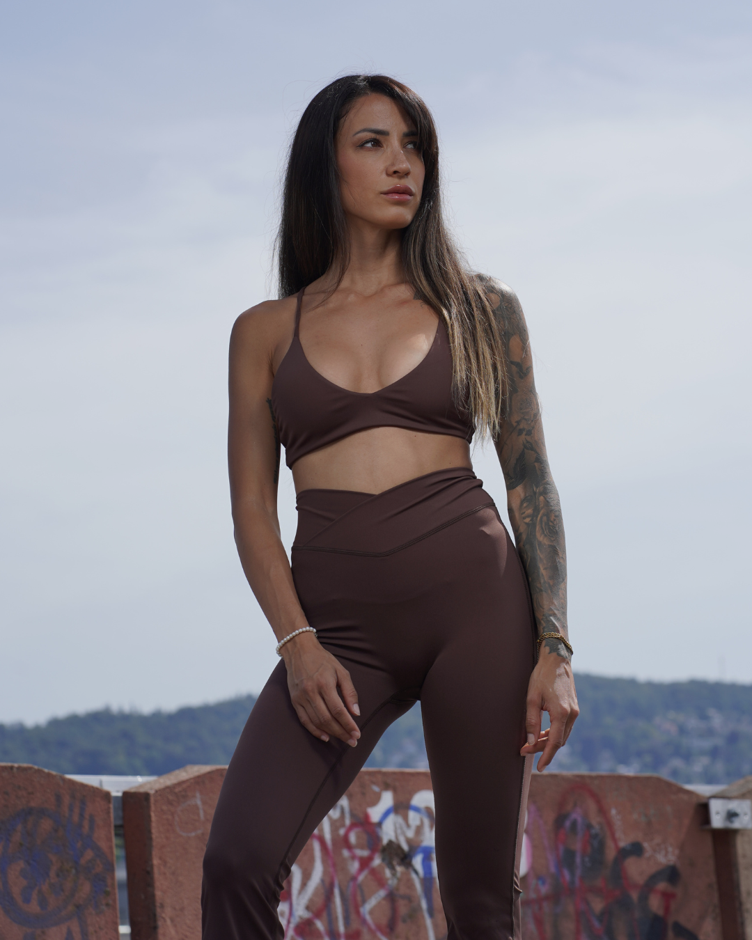 Sienna Sport Top - Espresso - Nookini